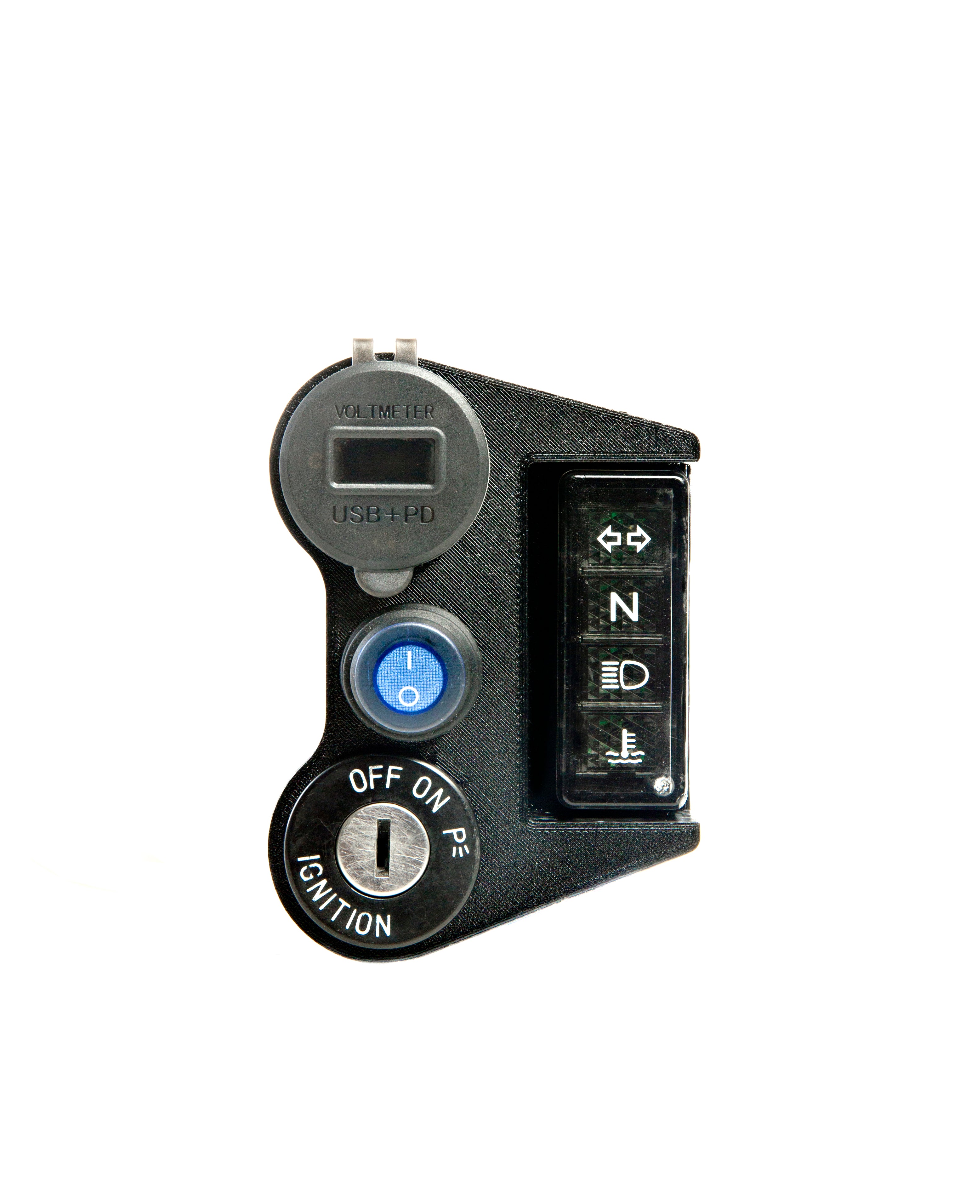 Do電地 DRZ400 Ignition Mount w/ USB Charging Ports, Voltage Gauge, Rocker