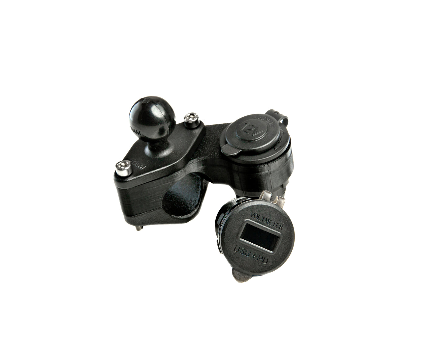 Universal RAM Mount w/ USB Ports, 12V, or Powerlet